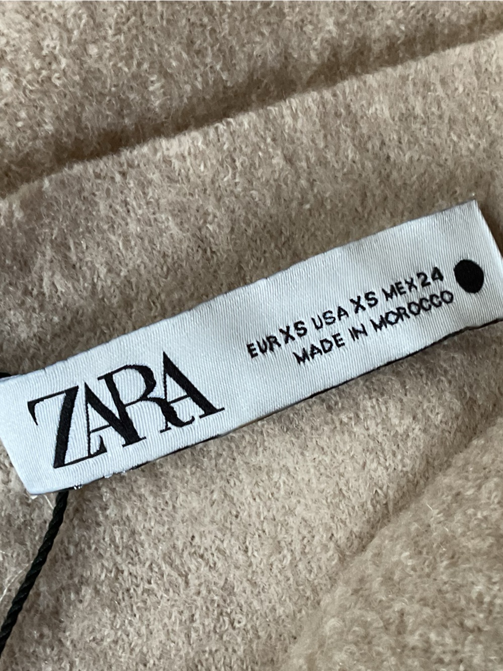 ZARA WOMEN IVORY ZW COLLECTION BOUCLÉ 100% WOOL MIDI DRESS SZ XS - Picture 12 of 12